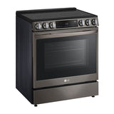 ADA Compliant, 6.3 cu.ft. Electric Single Oven Slide-in Range, Instaview, Air Fry, ProBake Convection, Printproof Black Stainless Steel