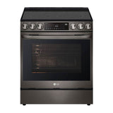 ADA Compliant, 6.3 cu.ft. Electric Single Oven Slide-in Range, Instaview, Air Fry, ProBake Convection, Printproof Black Stainless Steel