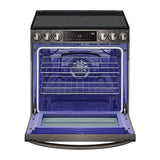 ADA Compliant, 6.3 cu.ft. Electric Single Oven Slide-in Range, Instaview, Air Fry, ProBake Convection, Printproof Black Stainless Steel