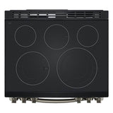 ADA Compliant, 6.3 cu.ft. Electric Single Oven Slide-in Range, Instaview, Air Fry, ProBake Convection, Printproof Black Stainless Steel