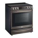 ADA Compliant, 6.3 cu.ft. Electric Single Oven Slide-in Range, Instaview, Air Fry, ProBake Convection, Printproof Black Stainless Steel