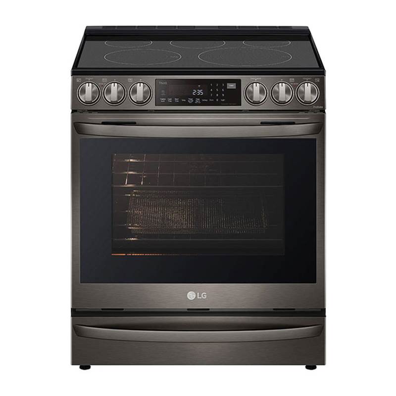 ADA Compliant, 6.3 cu.ft. Electric Single Oven Slide-in Range, Instaview, Air Fry, ProBake Convection, Printproof Black Stainless Steel