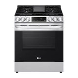 LG Appliances - Single Oven Slide-in Gas Range, 5.8 cu-ft, Air Fry, Fan Convection, EasyClean plus Self Clean, ThinQ, PrintProof Stainless Steel - Stainless Steel