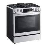6.3 cu.ft. Gas Single Oven Slide-in Range, Instaview, Air Fry, ProBake Convection, EasyClean plus Self Clean, ThinQ, Printproof Stainless Steel