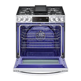 6.3 cu.ft. Gas Single Oven Slide-in Range, Instaview, Air Fry, ProBake Convection, EasyClean plus Self Clean, ThinQ, Printproof Stainless Steel