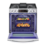 6.3 cu.ft. Gas Single Oven Slide-in Range, Instaview, Air Fry, ProBake Convection, EasyClean plus Self Clean, ThinQ, Printproof Stainless Steel