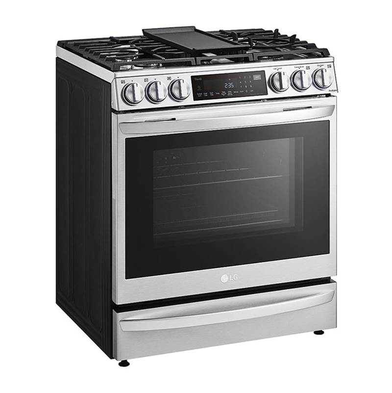 6.3 cu.ft. Gas Single Oven Slide-in Range, Instaview, Air Fry, ProBake Convection, Printproof Stainless Steel