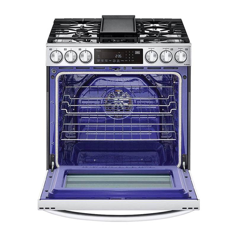 6.3 cu.ft. Gas Single Oven Slide-in Range, Instaview, Air Fry, ProBake Convection, Printproof Stainless Steel