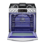 6.3 cu.ft. Gas Single Oven Slide-in Range, Instaview, Air Fry, ProBake Convection, Printproof Stainless Steel