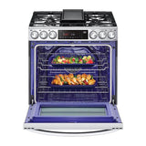 6.3 cu.ft. Gas Single Oven Slide-in Range, Instaview, Air Fry, ProBake Convection, Printproof Stainless Steel