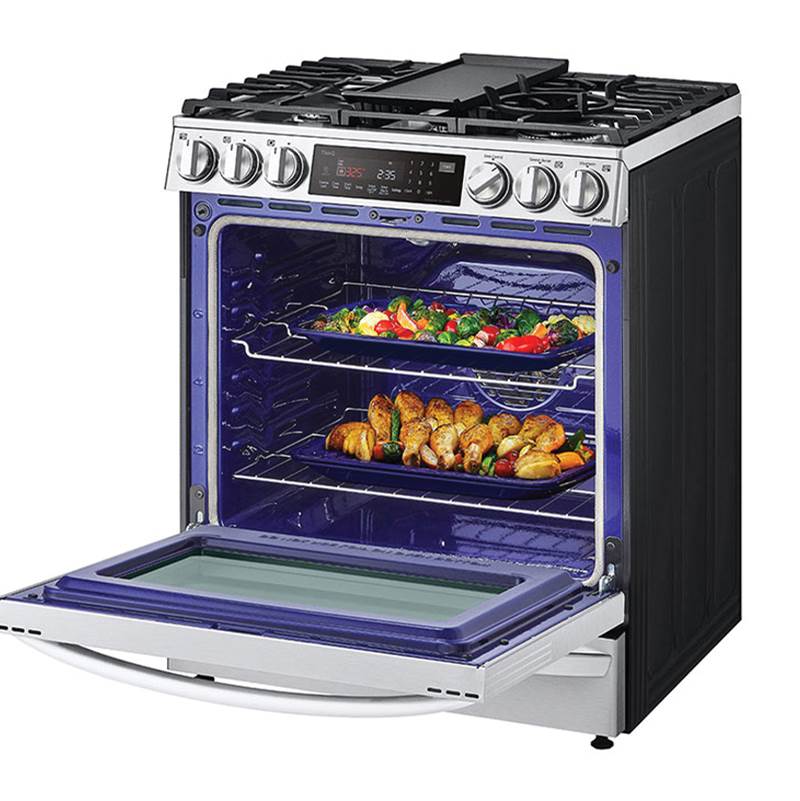 6.3 cu.ft. Gas Single Oven Slide-in Range, Instaview, Air Fry, ProBake Convection, Printproof Stainless Steel