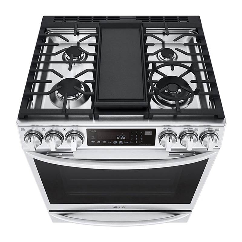 6.3 cu.ft. Gas Single Oven Slide-in Range, Instaview, Air Fry, ProBake Convection, Printproof Stainless Steel