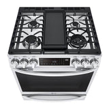 6.3 cu.ft. Gas Single Oven Slide-in Range, Instaview, Air Fry, ProBake Convection, Printproof Stainless Steel