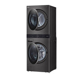 4.5 cu.ft. Washer, 7.4 cu.ft. Electric Dryer, Washtower with Center Control, TurboWash360 and TurboSteam, Black Steel