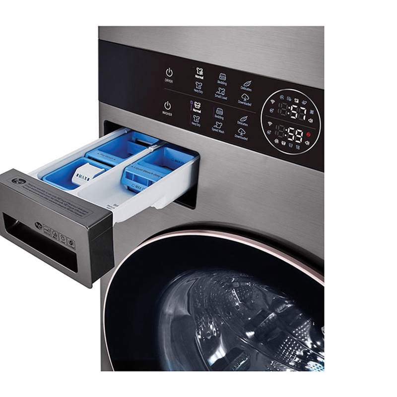 4.5 cu.ft. Washer, 7.4 cu.ft. Gas Dryer, Washtower with Center Control, Graphite