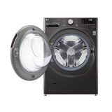 4.5 cu.ft. Ultra Large Capacity Front Load Washer with AIDD, TurboWash, Steam and Wi-Fi Connectivity, Black Steel