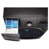 4.5 cu.ft. Ultra Large Capacity Front Load Washer with AIDD, TurboWash, Steam and Wi-Fi Connectivity, Black Steel