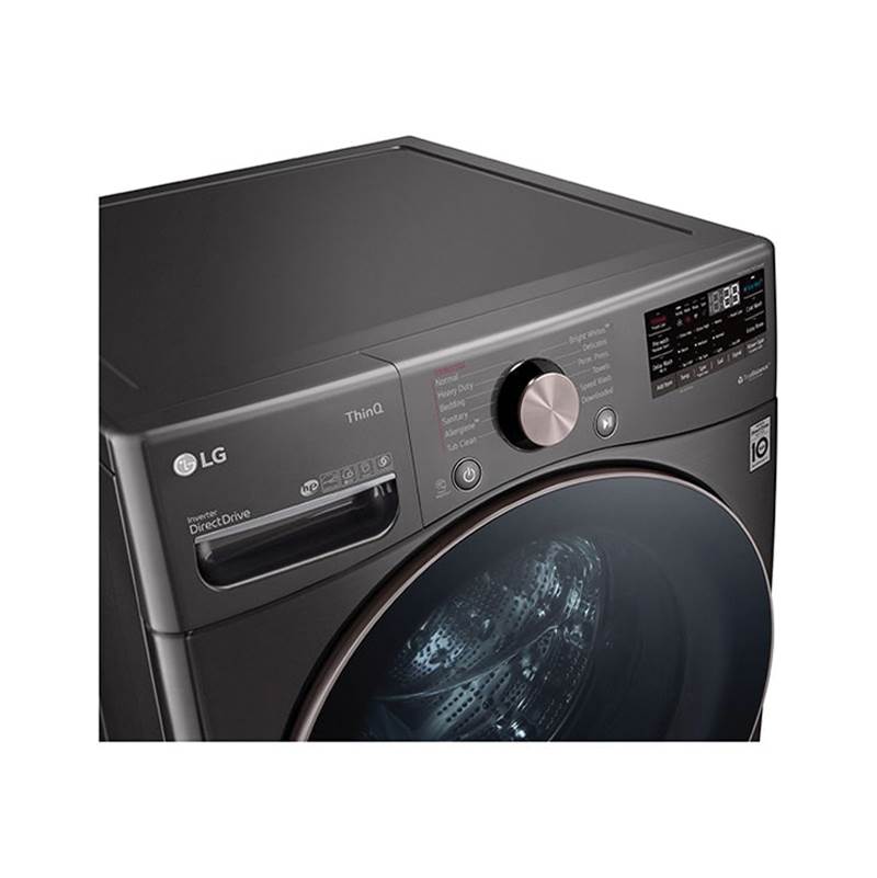 4.5 cu.ft. Ultra Large Capacity Front Load Washer with AIDD, TurboWash, Steam and Wi-Fi Connectivity, Black Steel