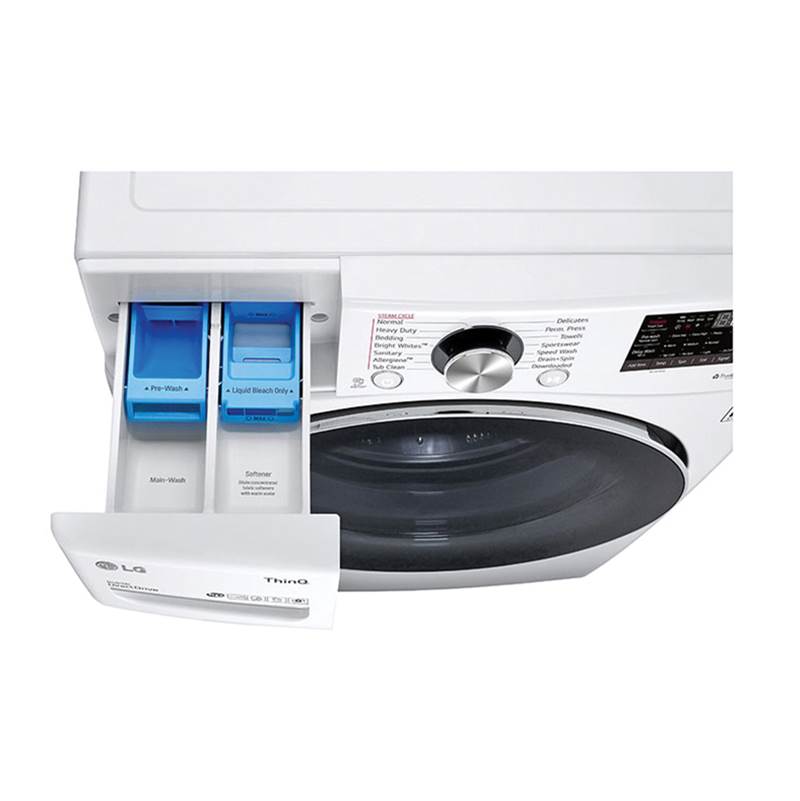 5.0 cu.ft. Ultra Large Capacity Front Load Washer with AIDD, TurboWash, Steam and Wi-Fi Connectivity, Black Steel