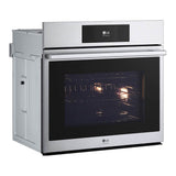 LG STUDIO Single Wall Oven, 4.7 cu-ft, 30'', 7'' LCD Touch-Screen Control, Instaview, Steam Sous Vide, Air Fry