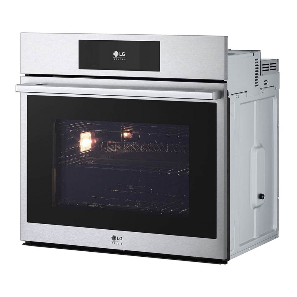 LG STUDIO Single Wall Oven, 4.7 cu-ft, 30'', 7'' LCD Touch-Screen Control, Instaview, Steam Sous Vide, Air Fry
