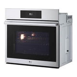 LG STUDIO Single Wall Oven, 4.7 cu-ft, 30'', 7'' LCD Touch-Screen Control, Instaview, Steam Sous Vide, Air Fry
