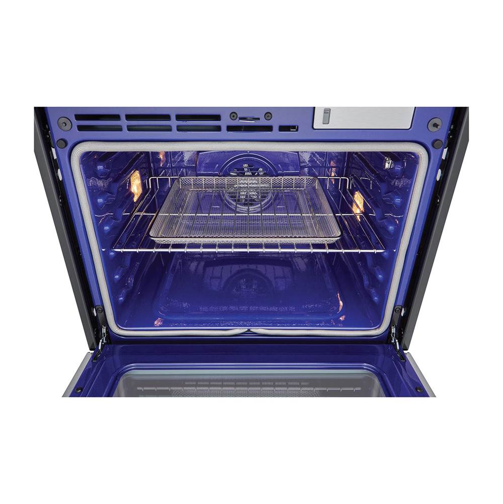 LG STUDIO Single Wall Oven, 4.7 cu-ft, 30'', 7'' LCD Touch-Screen Control, Instaview, Steam Sous Vide, Air Fry