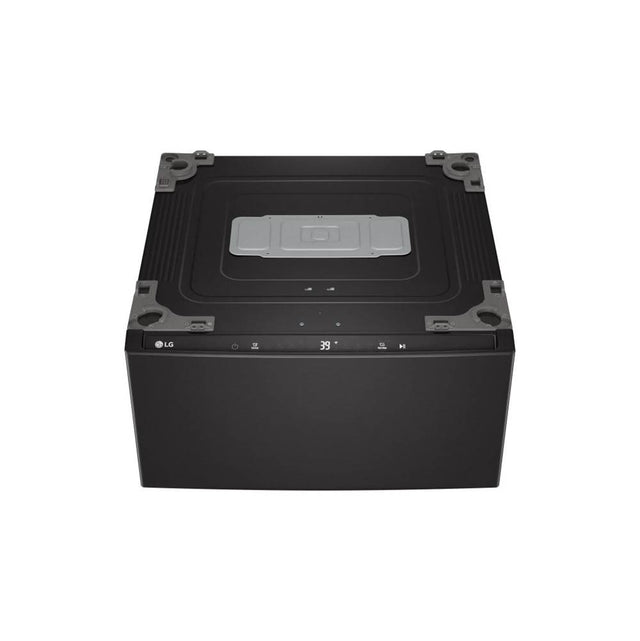 LG Appliances - Tall Pedestal with Drawer, Black Steel  - Black Steel
