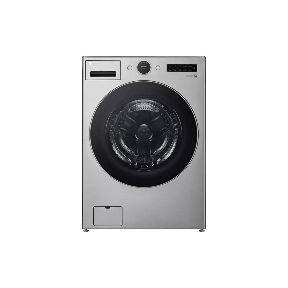 LG Appliances - 4.5 cu.ft. Ultra Large Capacity Front Load Washer with AIDD, TurboWash, Steam and Wi-FiConnectivity, Graphite Steel - Graphite Steel