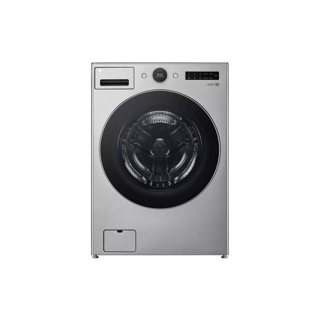 LG Appliances - 4.5 cu.ft. Ultra Large Capacity Front Load Washer with AIDD, TurboWash, Steam and Wi-FiConnectivity, Graphite Steel - Graphite Steel
