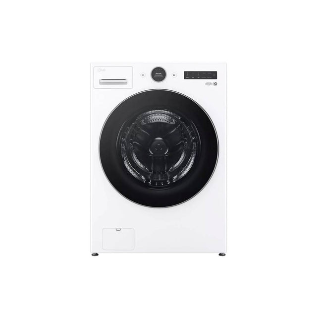 LG Appliances - 4.5 cu.ft. Ultra Large Capacity Front Load Washer with AIDD, TurboWash, Steam and Wi-FiConnectivity, White - White