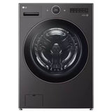 LG Appliances - 5.0 cu. ft. Mega Capacity Smart Front Load Energy Star Washer with TurboWash 360 Degree and AI DD Built-In Intelligence - Black Steel