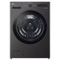 LG Appliances - 5.0 cu. ft. Mega Capacity Smart Front Load Energy Star Washer with TurboWash 360 Degree and AI DD Built-In Intelligence - Black Steel