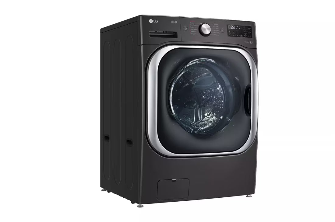 Mega Capacity Front Load Washer with TurboWash, Steam and Wi-Fi, AIDD, 5.2 cu-ft, Black Steel