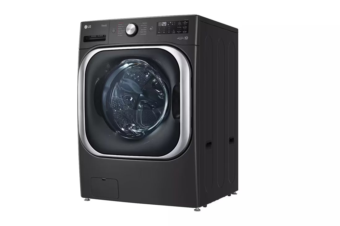 Mega Capacity Front Load Washer with TurboWash, Steam and Wi-Fi, AIDD, 5.2 cu-ft, Black Steel