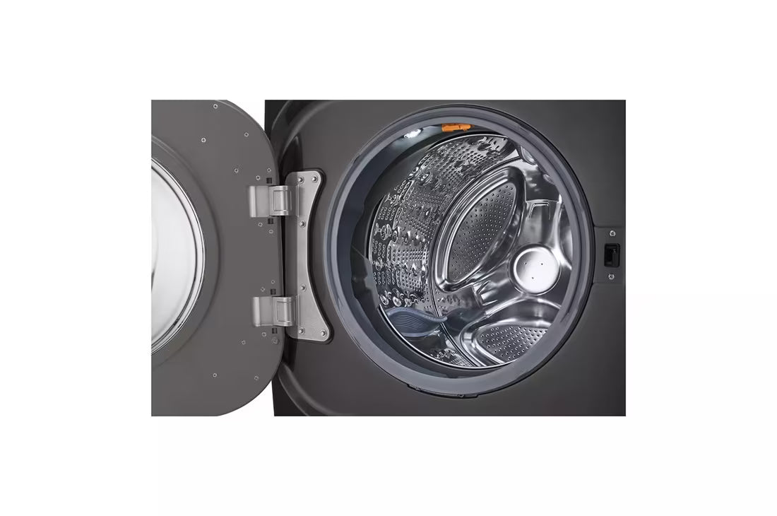 Mega Capacity Front Load Washer with TurboWash, Steam and Wi-Fi, AIDD, 5.2 cu-ft, Black Steel