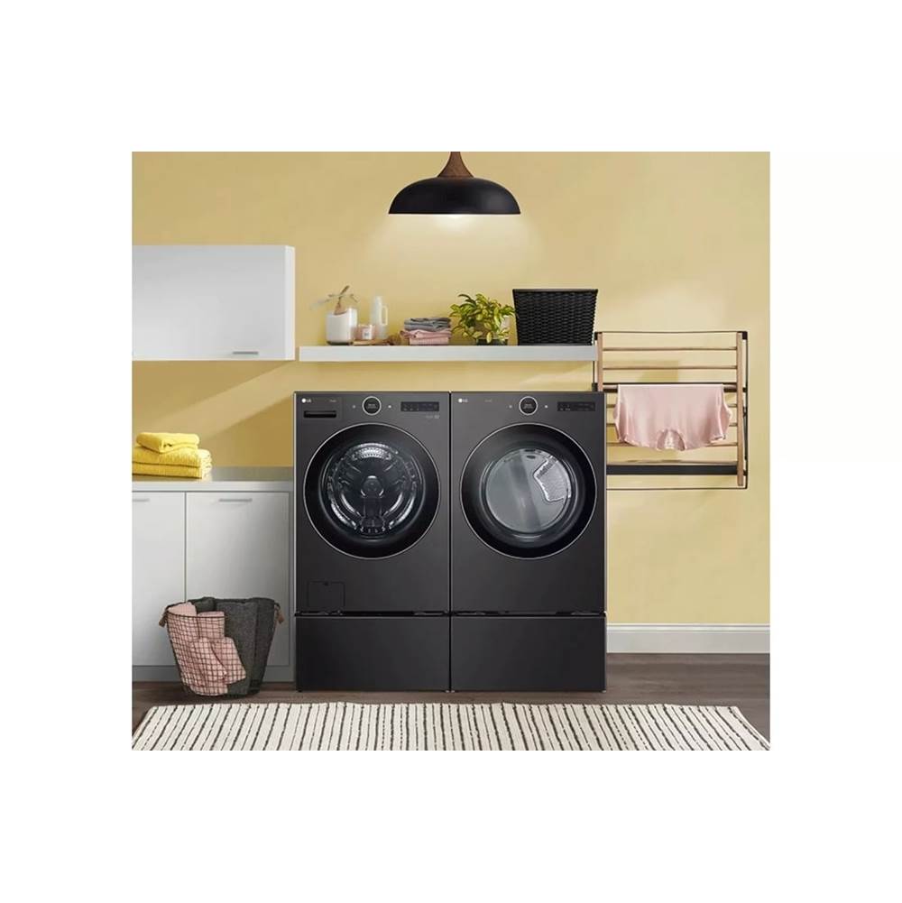1 cu.ft. Pedestal Washer 27'' Width, Slim DD motor, Black Steel