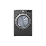 LG Appliances - 7.4 cu.ft. Ultra Large Capacity  Electric Dryer with Sensor Dry,  NFC Tag On, Middle Black - Middle Black