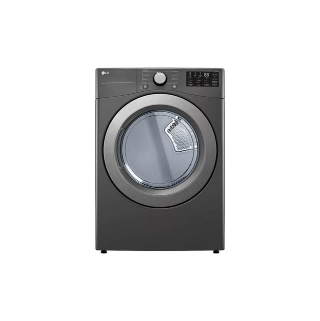LG Appliances - 7.4 cu.ft. Ultra Large Capacity  Electric Dryer with Sensor Dry,  NFC Tag On, Middle Black - Middle Black