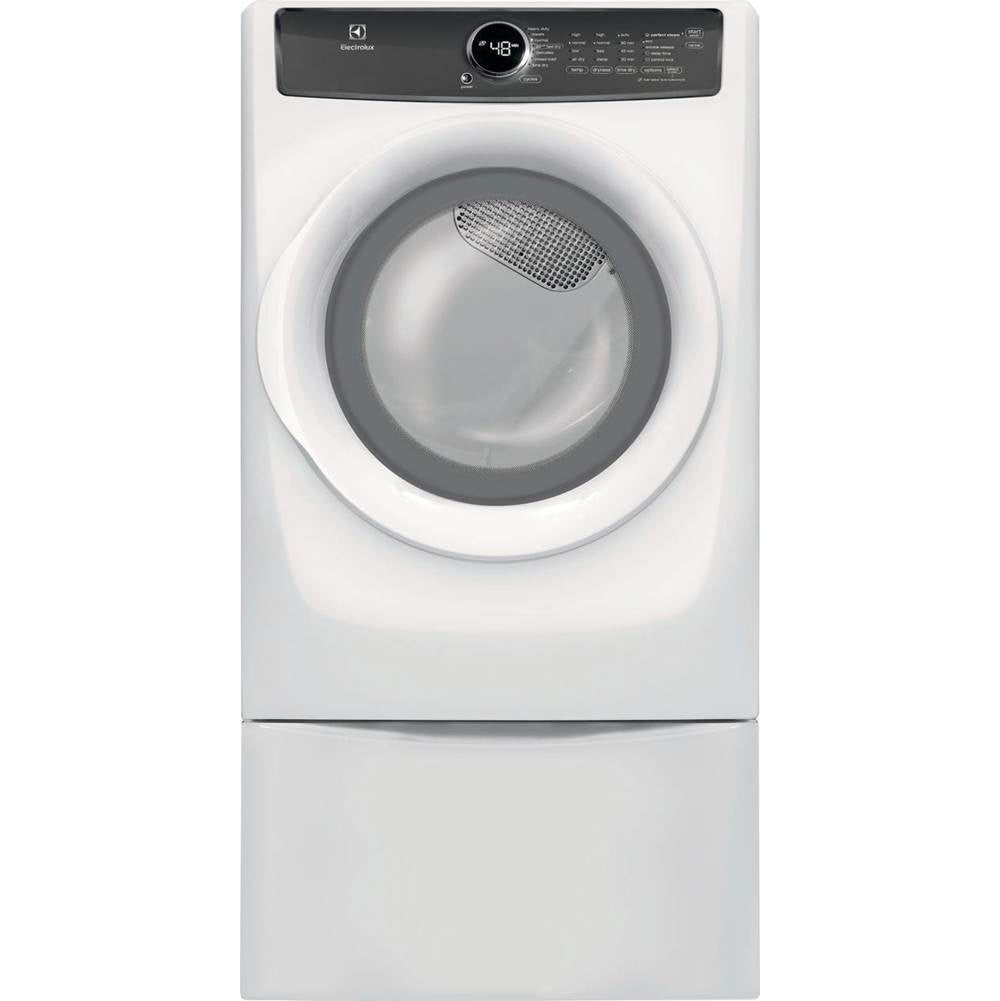 Electrolux - Front Load Perfect Steam Electric Dryer with 7 cycles - 8.0 Cu. Ft. - White