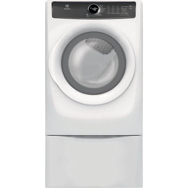 Electrolux - Front Load Perfect Steam Electric Dryer with 7 cycles - 8.0 Cu. Ft. - White