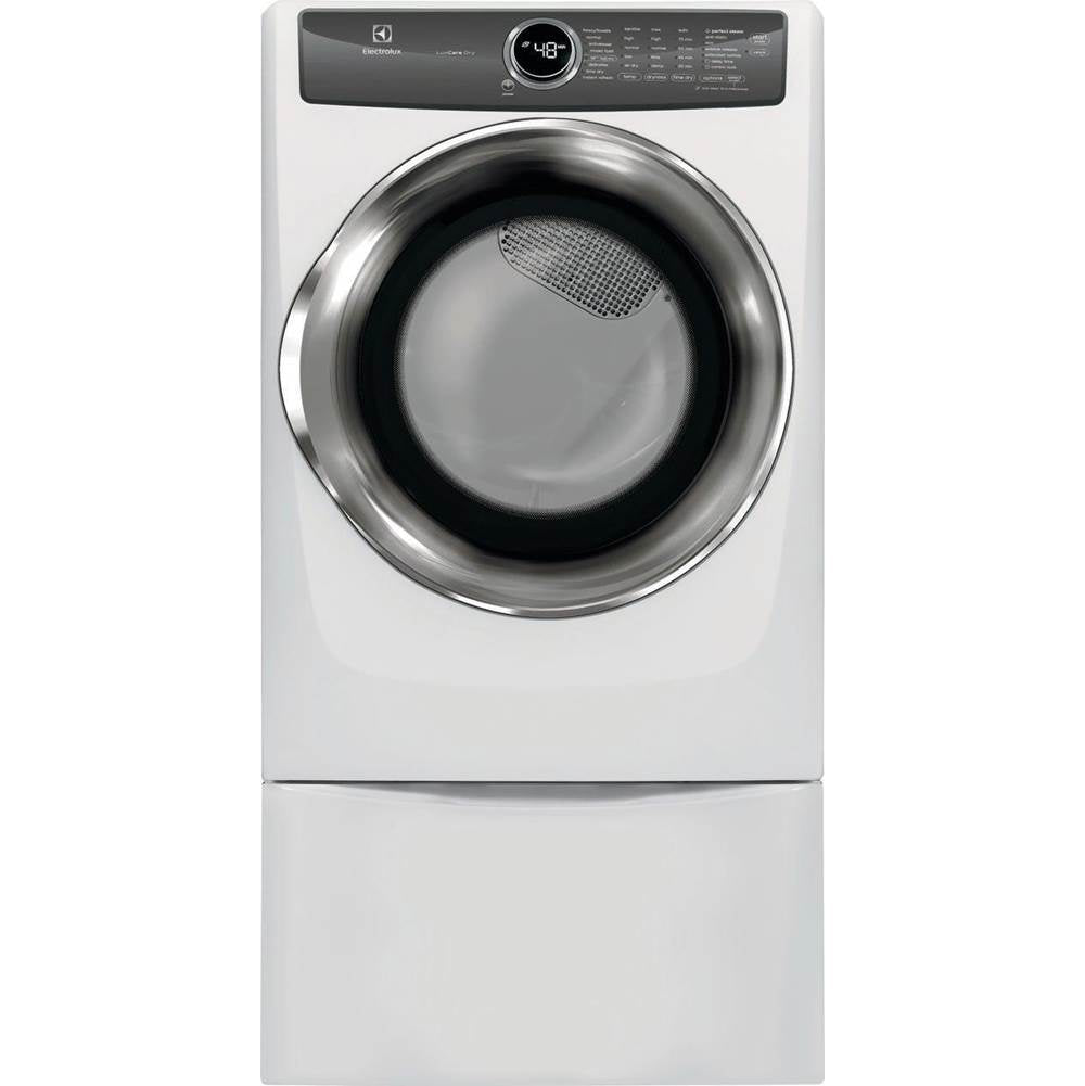 Electrolux - Front Load Perfect Steam Electric Dryer with LuxCare Dry and Instant Refresh - 8.0 Cu. Ft. - White