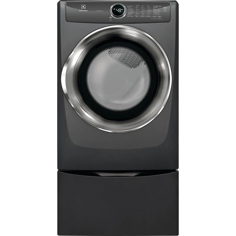 Electrolux - Front Load Perfect Steam Electric Dryer with LuxCare Dry and Instant Refresh - 8.0 Cu. Ft. - Titanium
