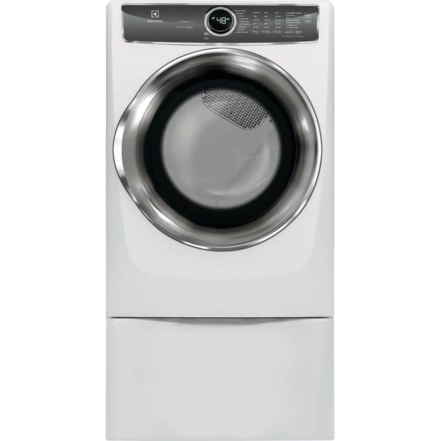 Electrolux - Front Load Perfect Steam Electric Dryer with PredictiveDry and Instant Refresh - 8.0. Cu. Ft. - White