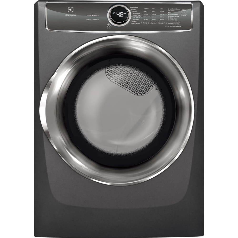 Electrolux - Front Load Perfect Steam Electric Dryer with PredictiveDry and Instant Refresh - 8.0. Cu. Ft. - Titanium