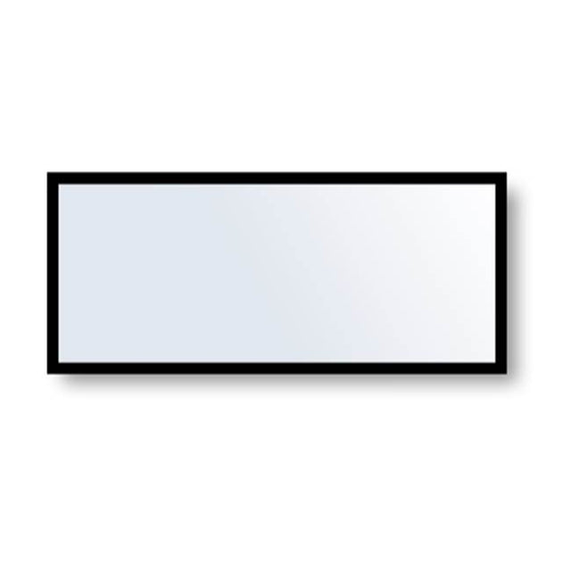 Madeli - Madeli Accent Framed Mirror, 72'' x 30'' x 3/4'', Rectangle, Matte Black - Matte Black