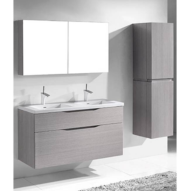 Madeli Bolano 48D'' Wall hung Vanity Cabinet Ash Grey Finish