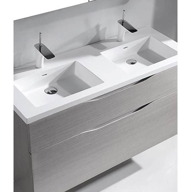 Madeli Bolano 48D'' Wall hung Vanity Cabinet Ash Grey Finish