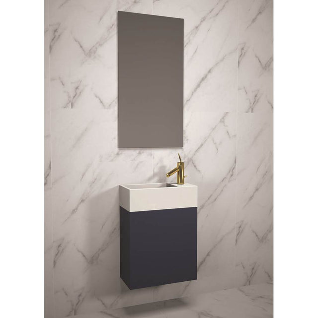 Madeli - Madeli Petite 19'', Wall Hung Vanity Cabinet, Sapphire - Sapphire