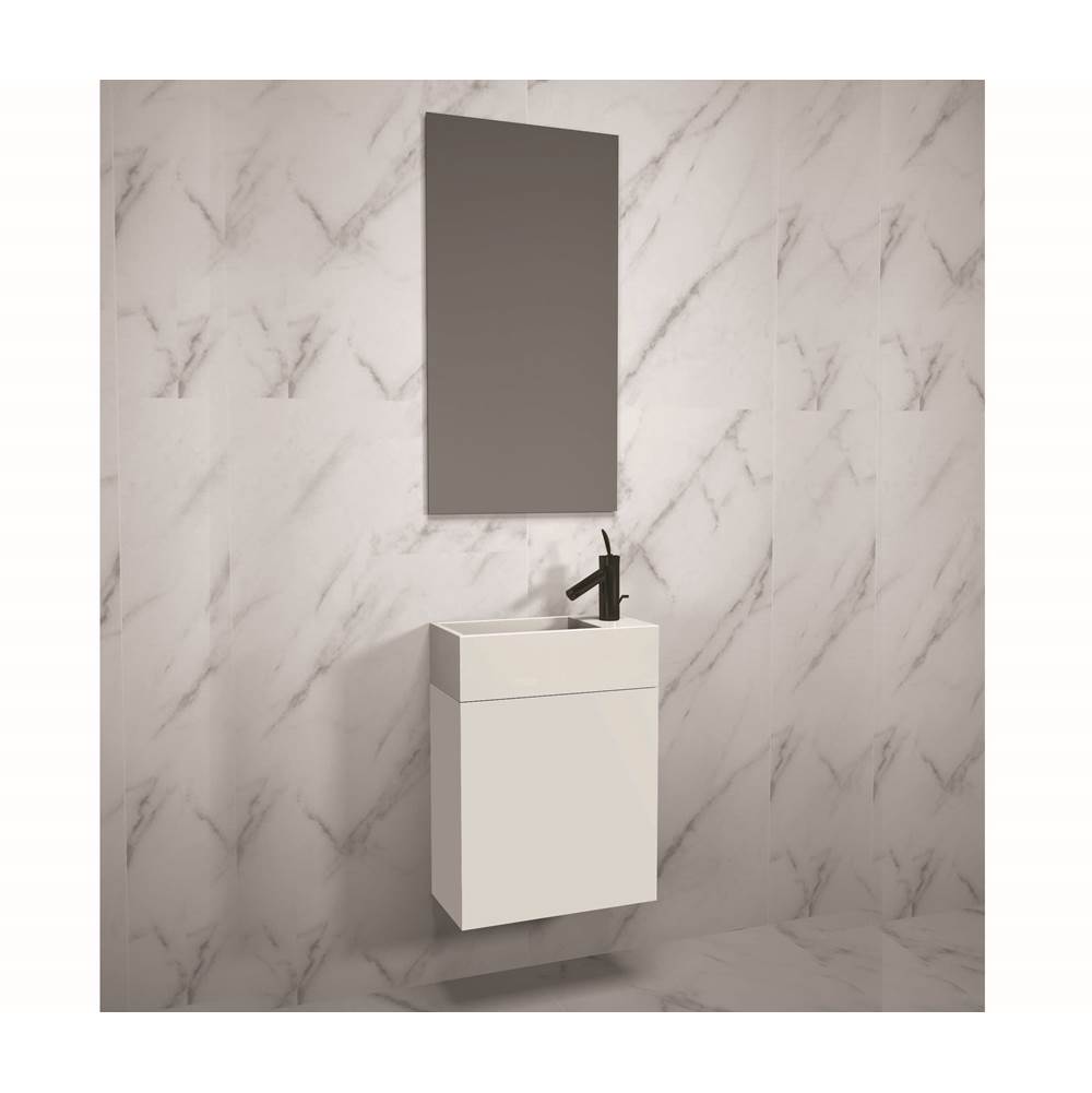 Madeli - Madeli Petite 19'', Wall Hung Vanity Cabinet, White - White